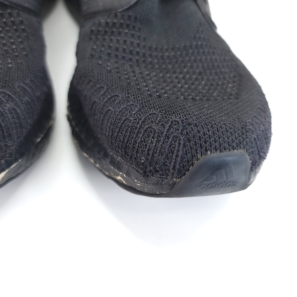 Adidas Ultra Boost 20 Sz 12 Core Black Silver Metallic Running Shoes FV8333 2020 - Picture 4 of 8